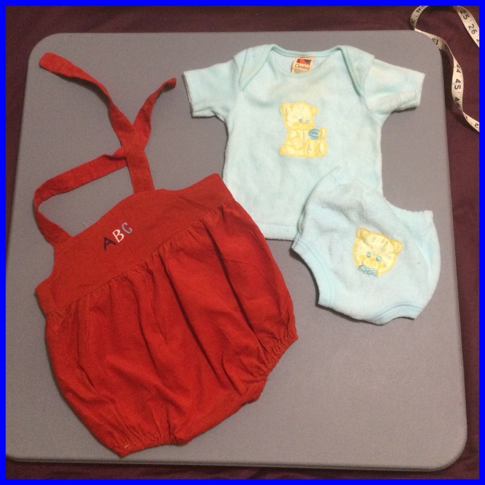 Terrycloth outfit & Jumper, sz 12 mos.